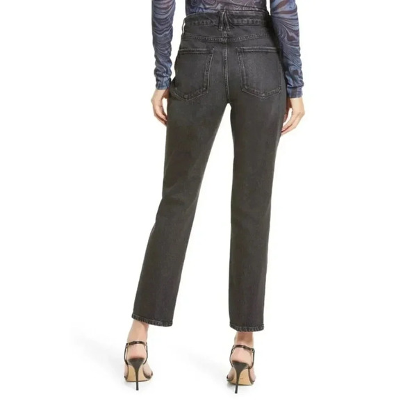 NEW Good American Good Classic High Waist Ankle Slim Jean Black 159 - Picture 4 of 12